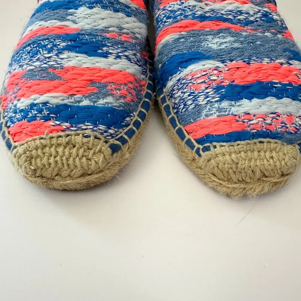 Soludos Womens Mahlia Kent Espadrille Flat Shoes Size 10 Tweed Slip On Blue